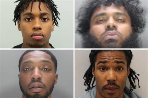 The faces of four robbers after dad stabbed to death for fake watch